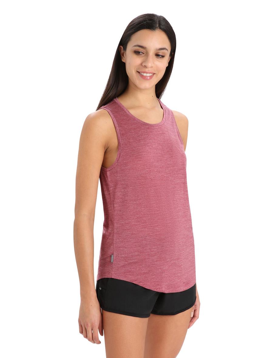 T Shirts Icebreaker Merino Sphere II Tank Femme Rose | FR 1571TCEV